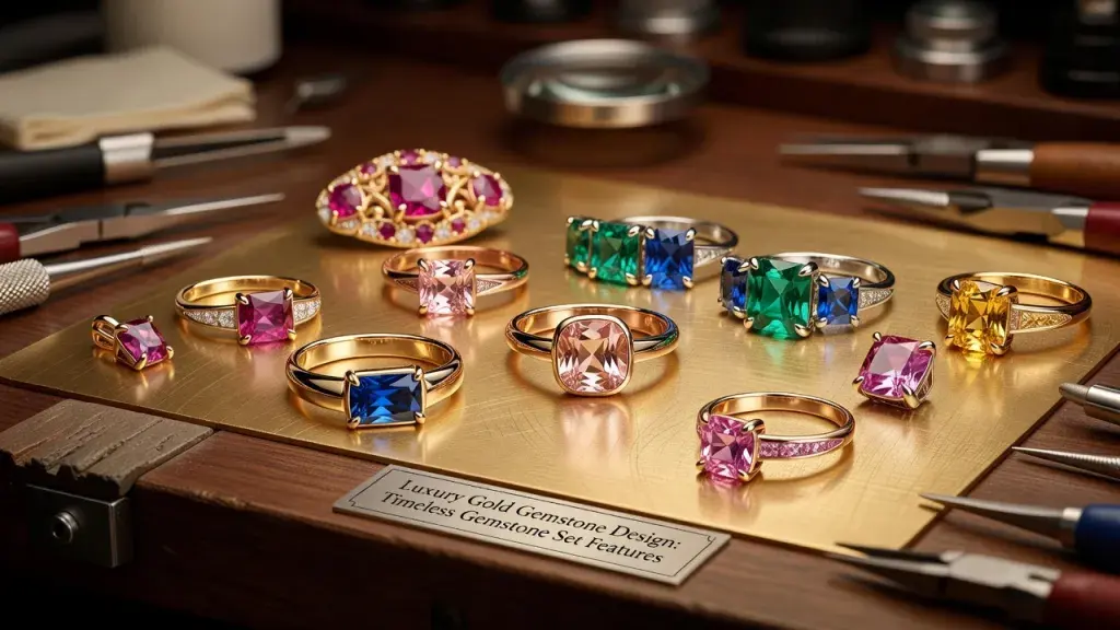 Luxury Gold Gemstone Design: How Gold Gemstone Inlays and Expert Craftsmanship Create Timeless Gemstone Set Features